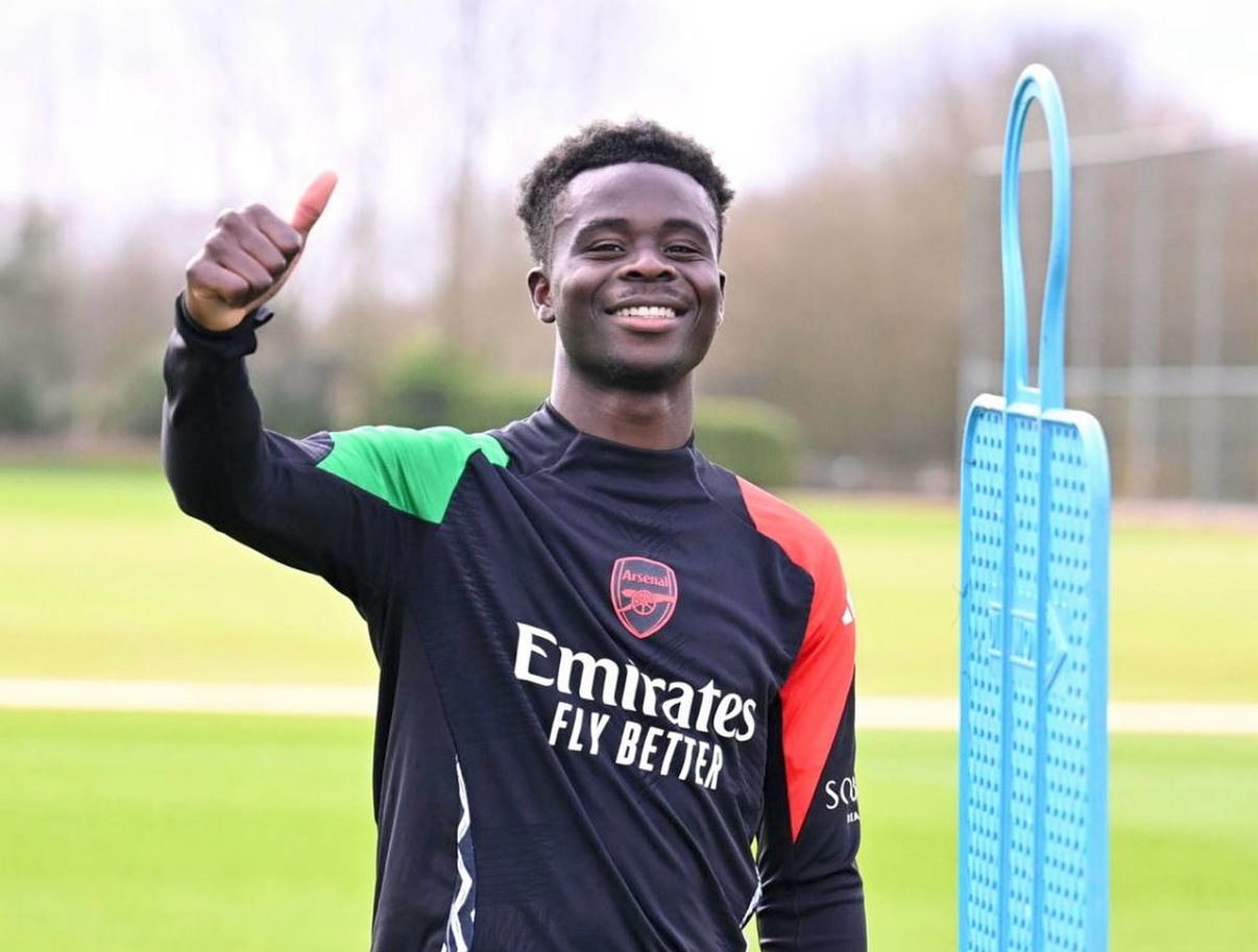 Bukayo Saka in Training